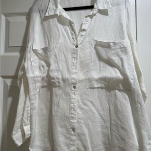Classic White 100% Linen Women’s Shirt